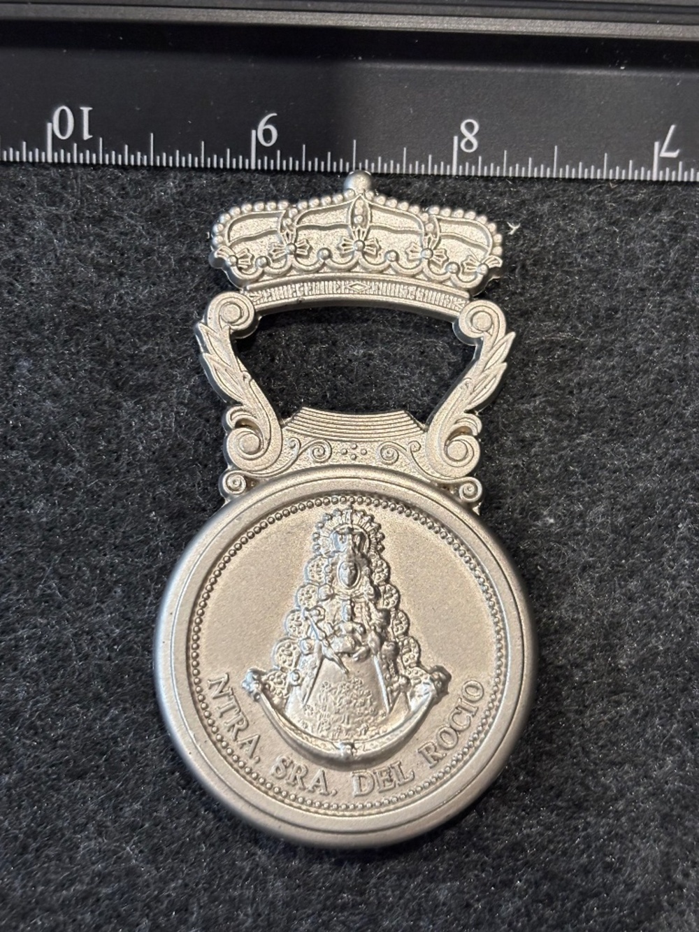 Vintage Pewter Souvenir Bottle Opener from Spain